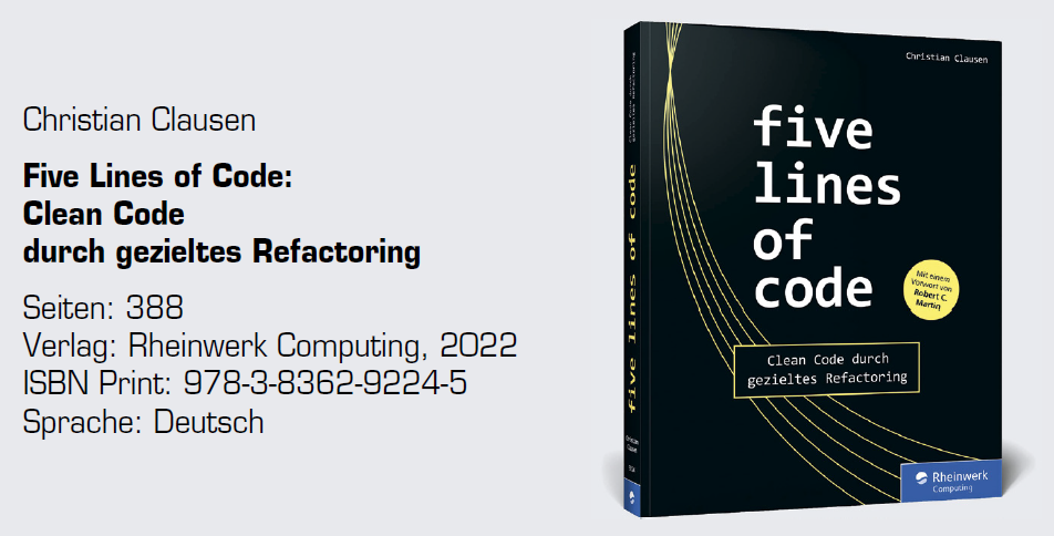Fünf Zeilen je Methode: „Five Lines of Code“ von Christian Clausen