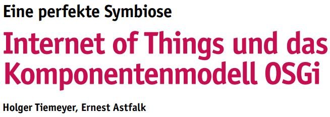 Internet of Things und das Komponentenmodell OSGi