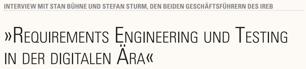 Requirements Engineering und Testing in der digitalen Ära
