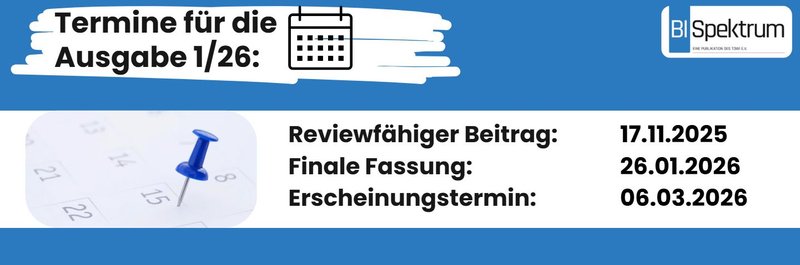 Call for articles BI-SPEKTRUM Ausgabe 1/2026