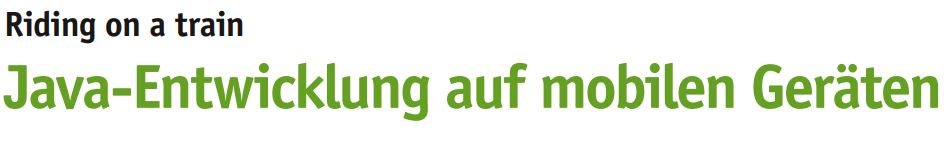 Java-Entwicklung auf mobilen Geräten