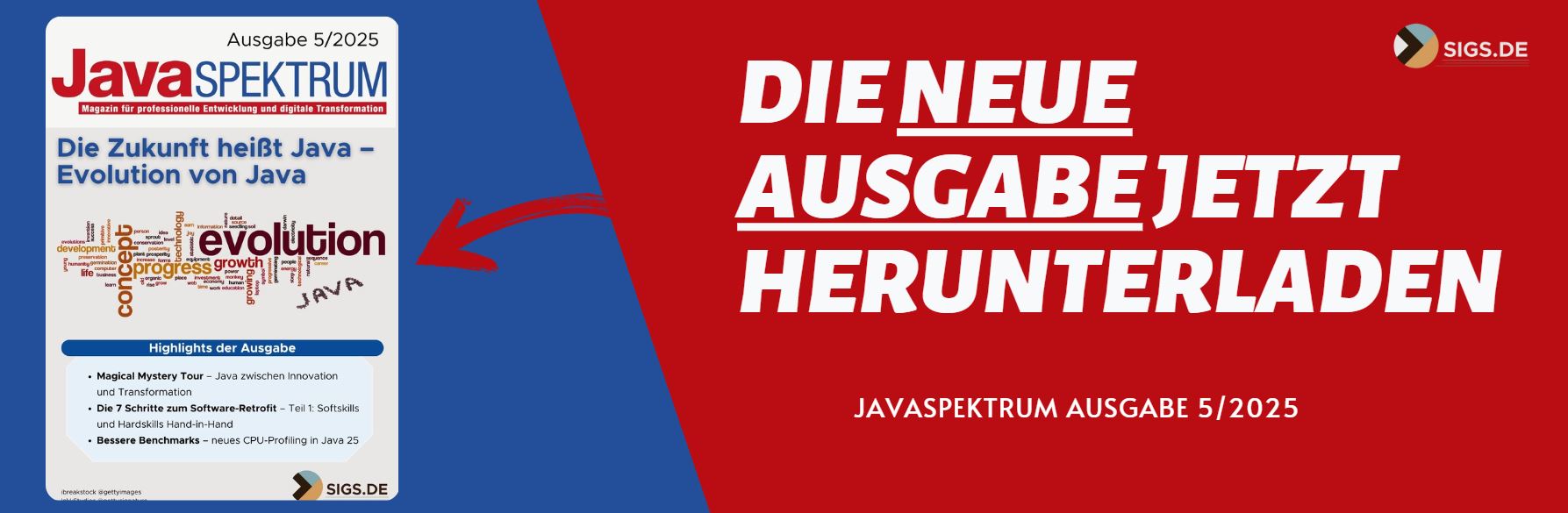 Banner Java Spektrum Ausgabe 5/2025