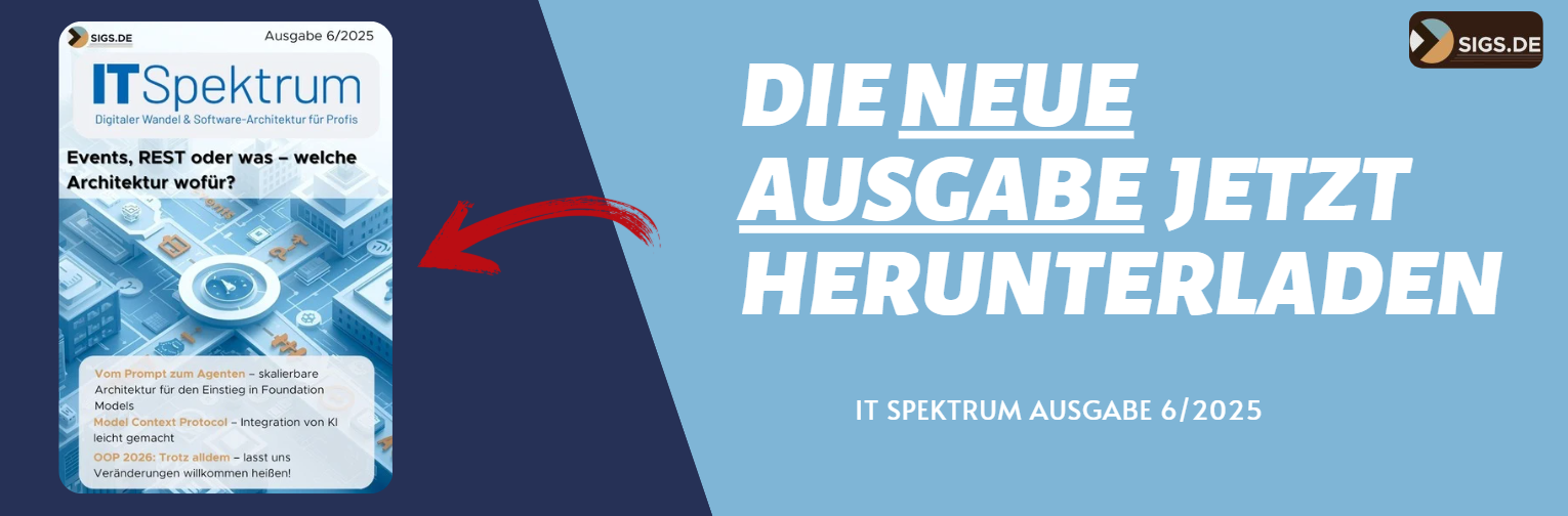 Banner zum Download der IT Spektrum neue Ausgabe 6/25