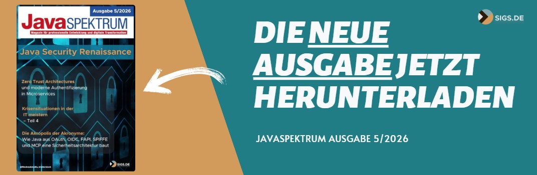 Banner zum Download der Ausgabe JavaSPEKTRUM 5/2026